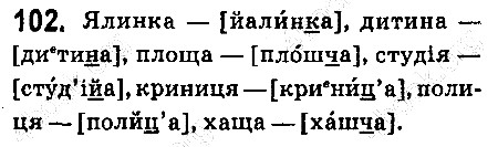 Вправа 102 українська мова 6 клас Ворон 2014