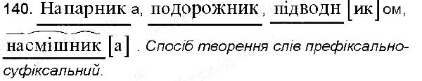 Вправа 140 українська мова 6 клас Глазова 2014