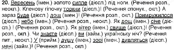 Вправа 20 українська мова 6 клас Глазова 2014