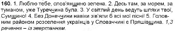 Вправа 160 українська мова 6 клас Глазова 2014