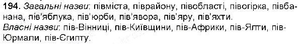 Вправа 194 українська мова 6 клас Глазова 2014