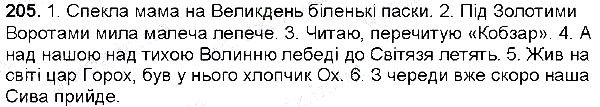 Вправа 205 українська мова 6 клас Глазова 2014