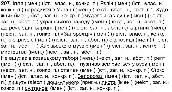 Вправа 207 українська мова 6 клас Глазова 2014