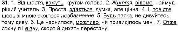 Вправа 31 українська мова 6 клас Глазова 2014