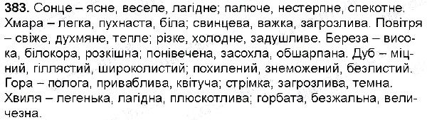 Вправа 383 українська мова 6 клас Глазова 2014