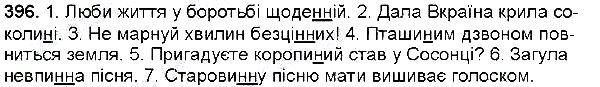 Вправа 396 українська мова 6 клас Глазова 2014