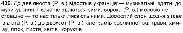 Вправа 439 українська мова 6 клас Глазова 2014