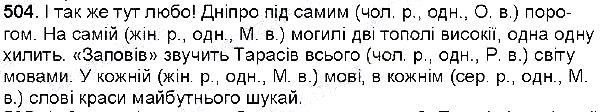 Вправа 504 українська мова 6 клас Глазова 2014