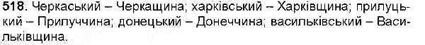 Вправа 518 українська мова 6 клас Глазова 2014