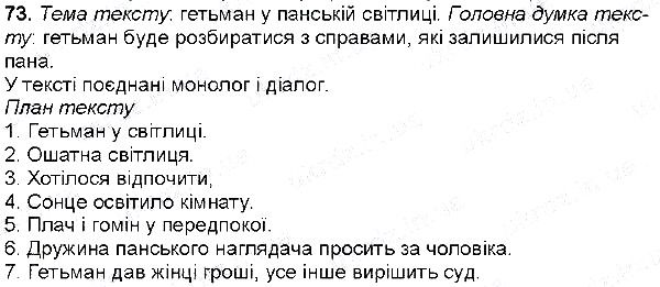 Вправа 73 українська мова 6 клас Глазова 2014