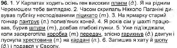Вправа 96 українська мова 6 клас Глазова 2014