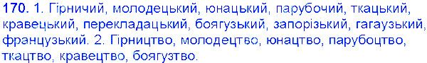 Вправа 170 українська мова 6 клас Єрмоленко 2014