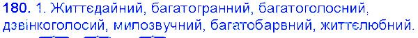 Вправа 180 українська мова 6 клас Єрмоленко 2014