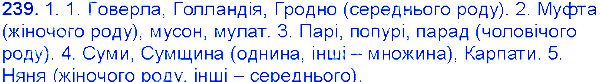 Вправа 239 українська мова 6 клас Єрмоленко 2014