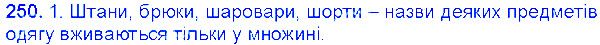 Вправа 250 українська мова 6 клас Єрмоленко 2014