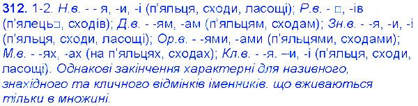 Вправа 312 українська мова 6 клас Єрмоленко 2014