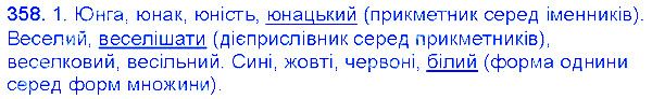 Вправа 358 українська мова 6 клас Єрмоленко 2014