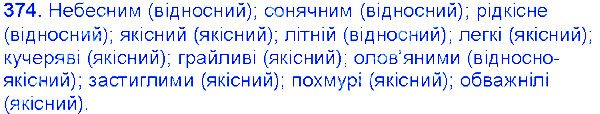 Вправа 374 українська мова 6 клас Єрмоленко 2014