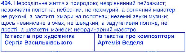 Вправа 424 українська мова 6 клас Єрмоленко 2014