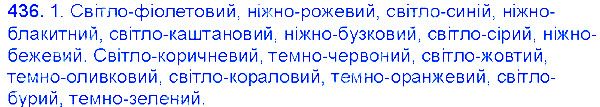 Вправа 436 українська мова 6 клас Єрмоленко 2014