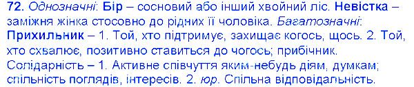 Вправа 72 українська мова 6 клас Єрмоленко 2014