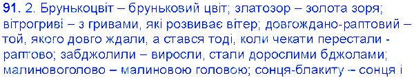 Вправа 91 українська мова 6 клас Єрмоленко 2014