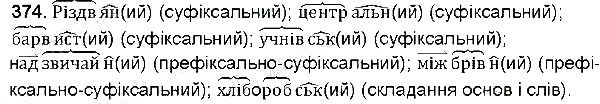 Вправа 374 українська мова 6 клас Заболотний 2014