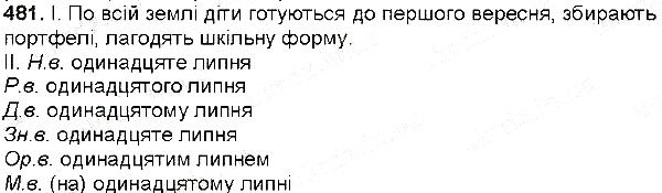 Вправа 481 українська мова 6 клас Заболотний 2014