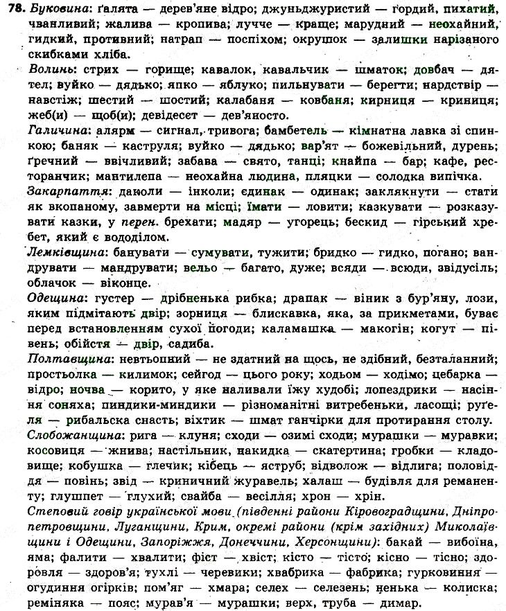 Вправа 78 українська мова 6 клас Заболотний 2014