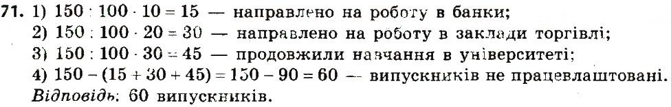 Вправа 71 алгебра 7 клас Бевз 2015