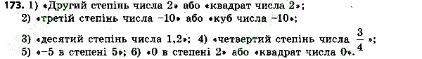 Вправа 173 алгебра 7 клас Тарасенкова 2015