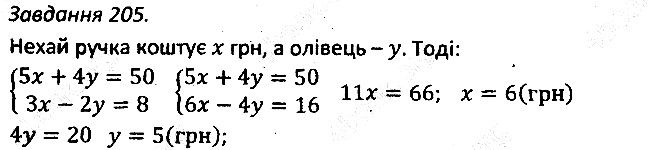 Варіант 3 Завдання 205 алгебра 7 клас Мерзляк 2015