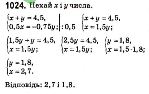 Вправа 1024 алгебра 7 клас Кравчук 2015
