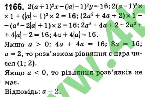 Вправа 1166 алгебра 7 клас Кравчук 2015