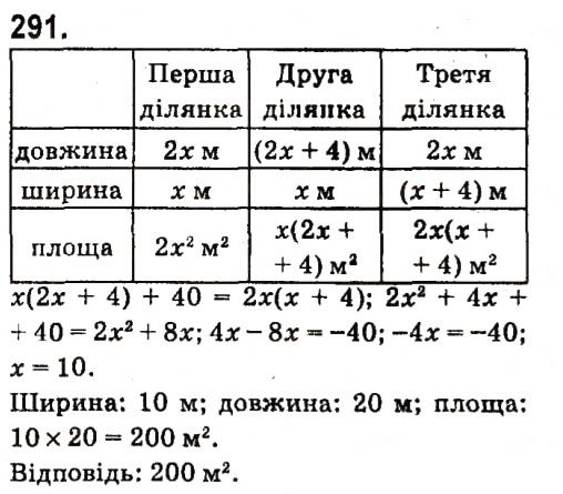 Вправа 291 алгебра 7 клас Кравчук 2015