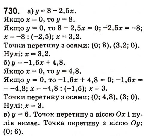 Вправа 730 алгебра 7 клас Кравчук 2015
