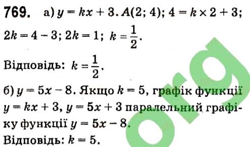 Вправа 769 алгебра 7 клас Кравчук 2015