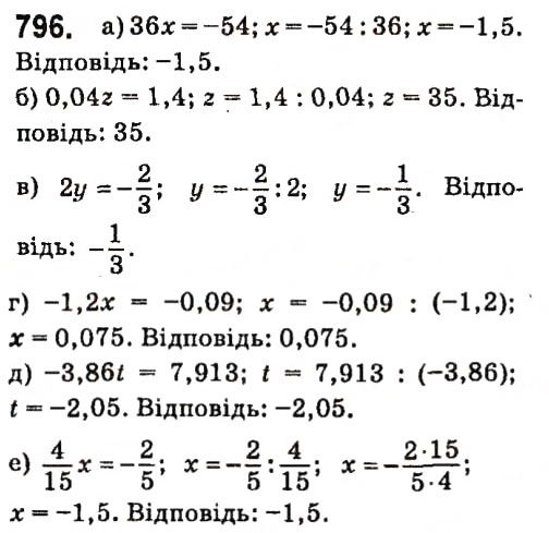 Вправа 796 алгебра 7 клас Кравчук 2015