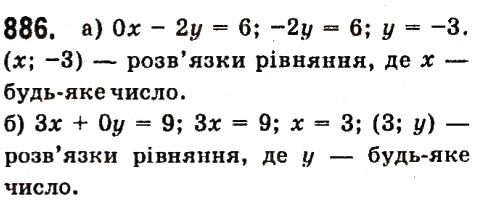 Вправа 886 алгебра 7 клас Кравчук 2015