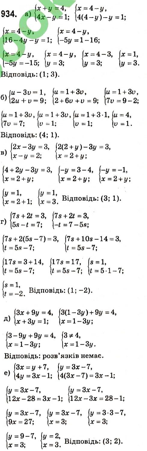 Вправа 934 алгебра 7 клас Кравчук 2015
