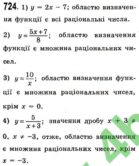 Вправа 724 алгебра 7 клас Істер 2015