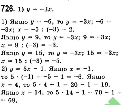 Вправа 726 алгебра 7 клас Істер 2015