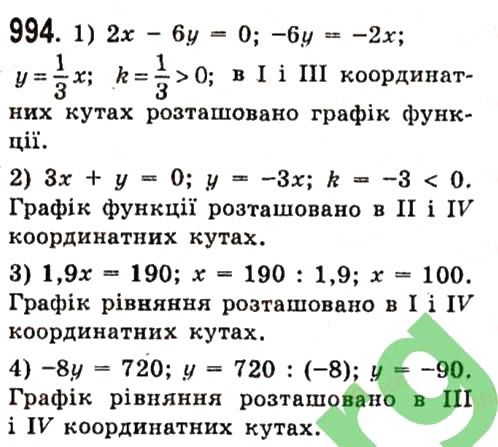 Вправа 994 алгебра 7 клас Істер 2015