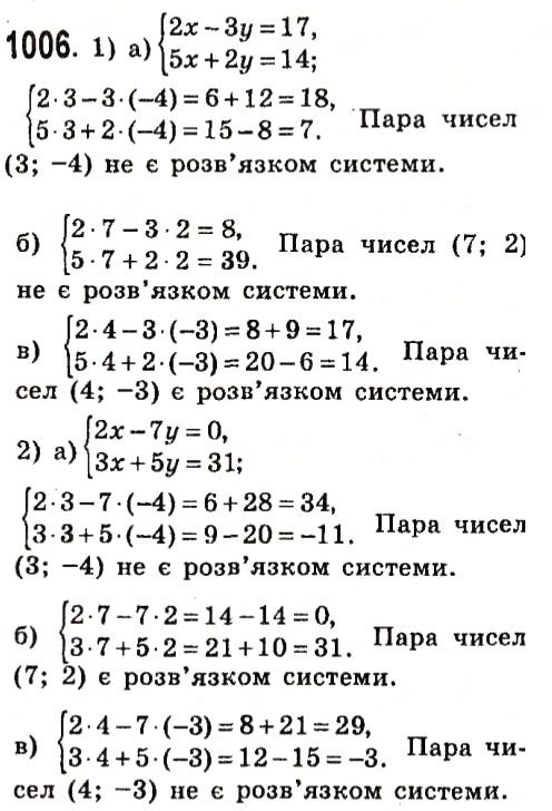 Вправа 1006 алгебра 7 клас Істер 2015