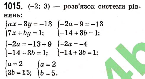 Вправа 1015 алгебра 7 клас Мерзляк 2015