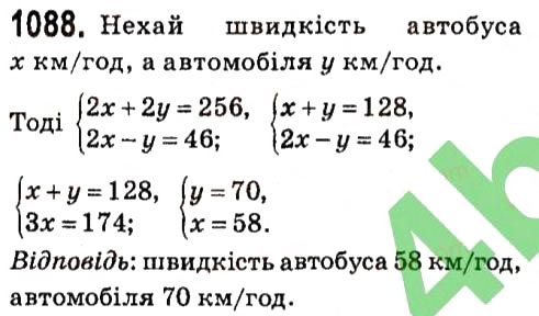 Вправа 1088 алгебра 7 клас Мерзляк 2015