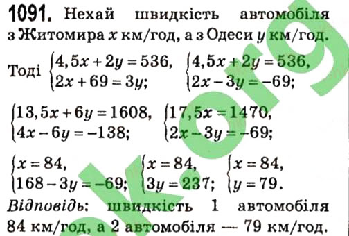 Вправа 1091 алгебра 7 клас Мерзляк 2015