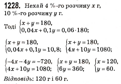 Вправа 1228 алгебра 7 клас Мерзляк 2015