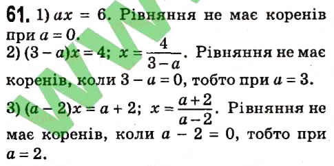 Вправа 61 алгебра 7 клас Мерзляк 2015