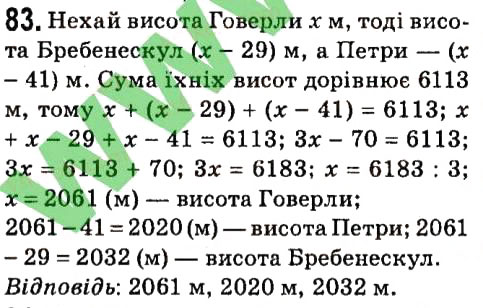 Вправа 83 алгебра 7 клас Мерзляк 2015